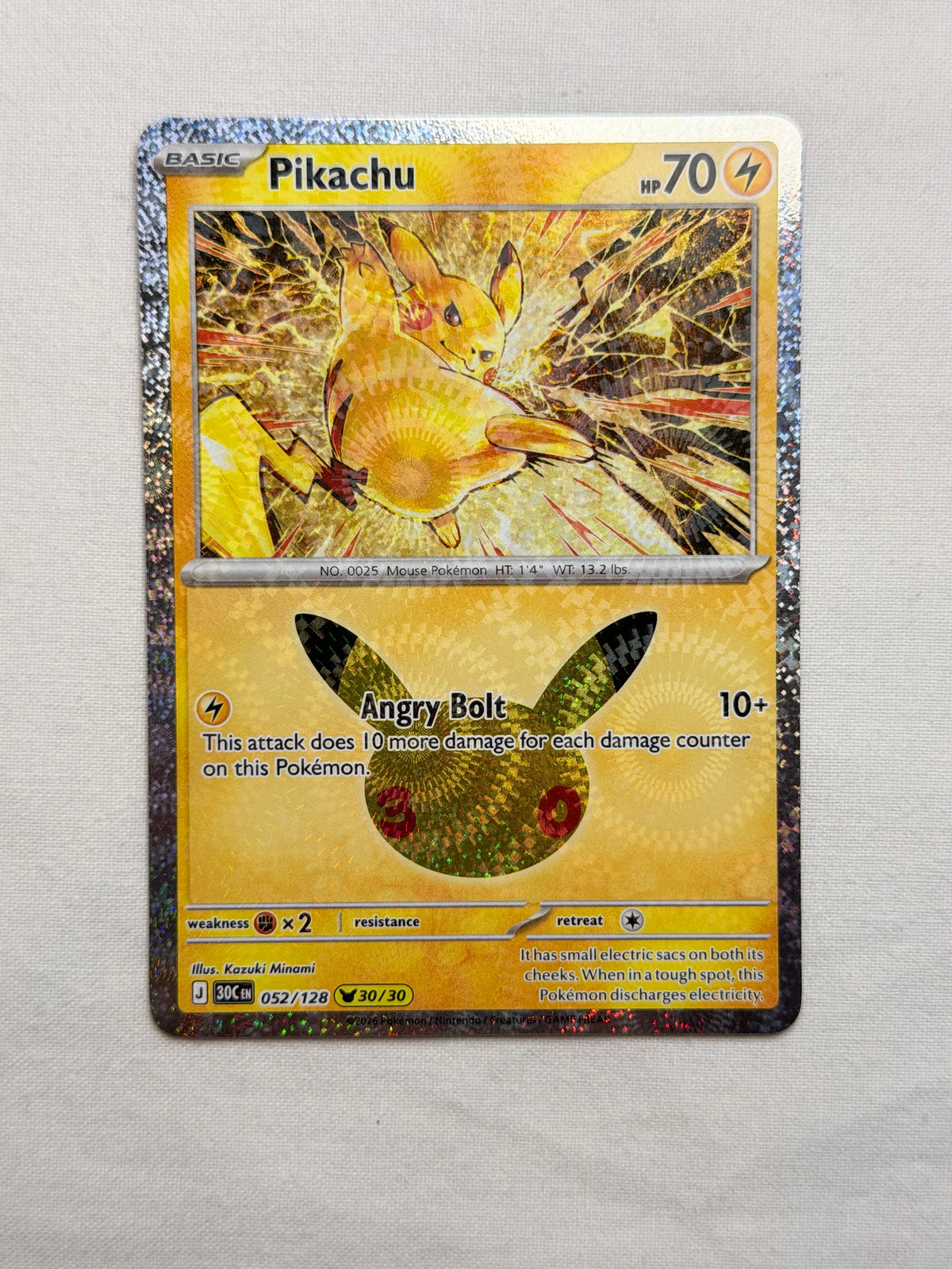 Pikachu 052/128 front