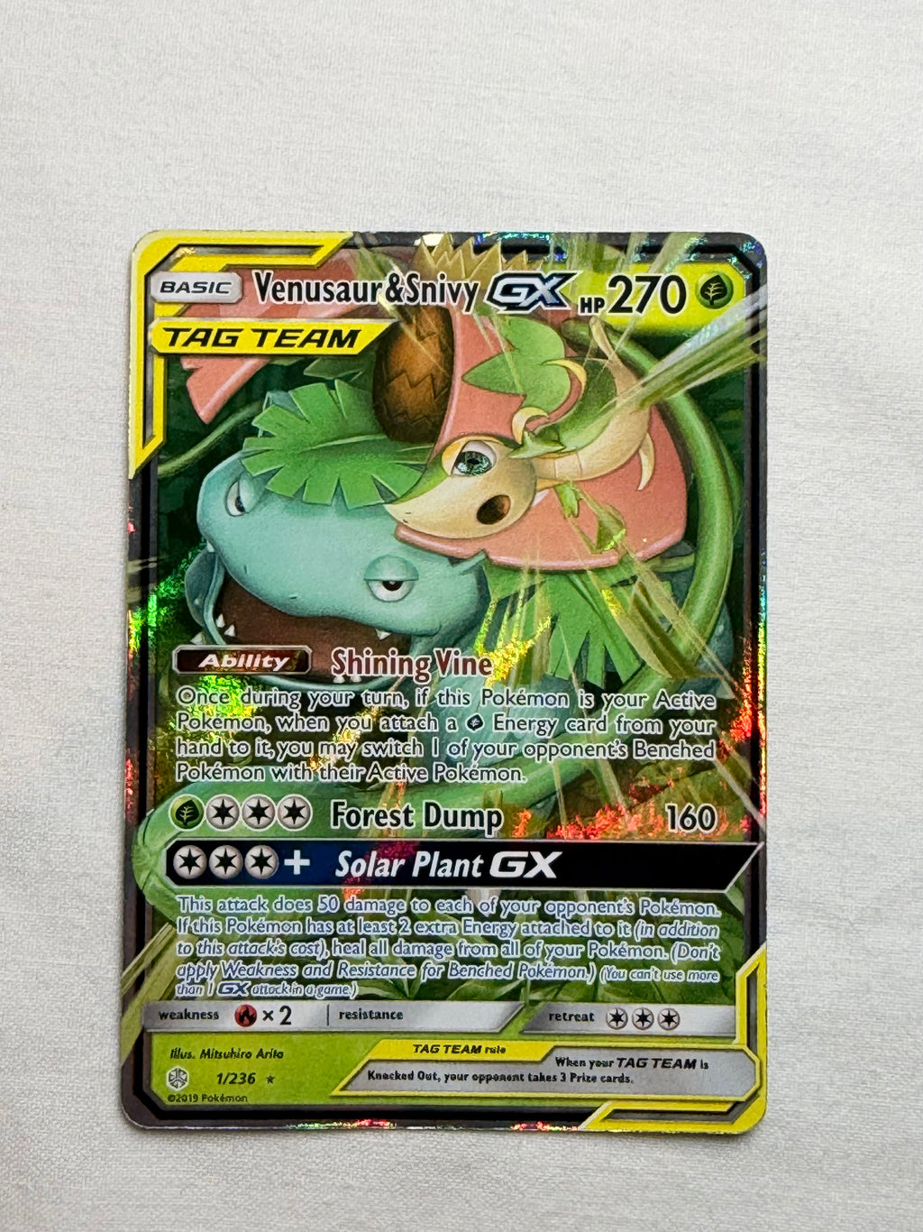Venusaur & Snivy-GX 1/236 front