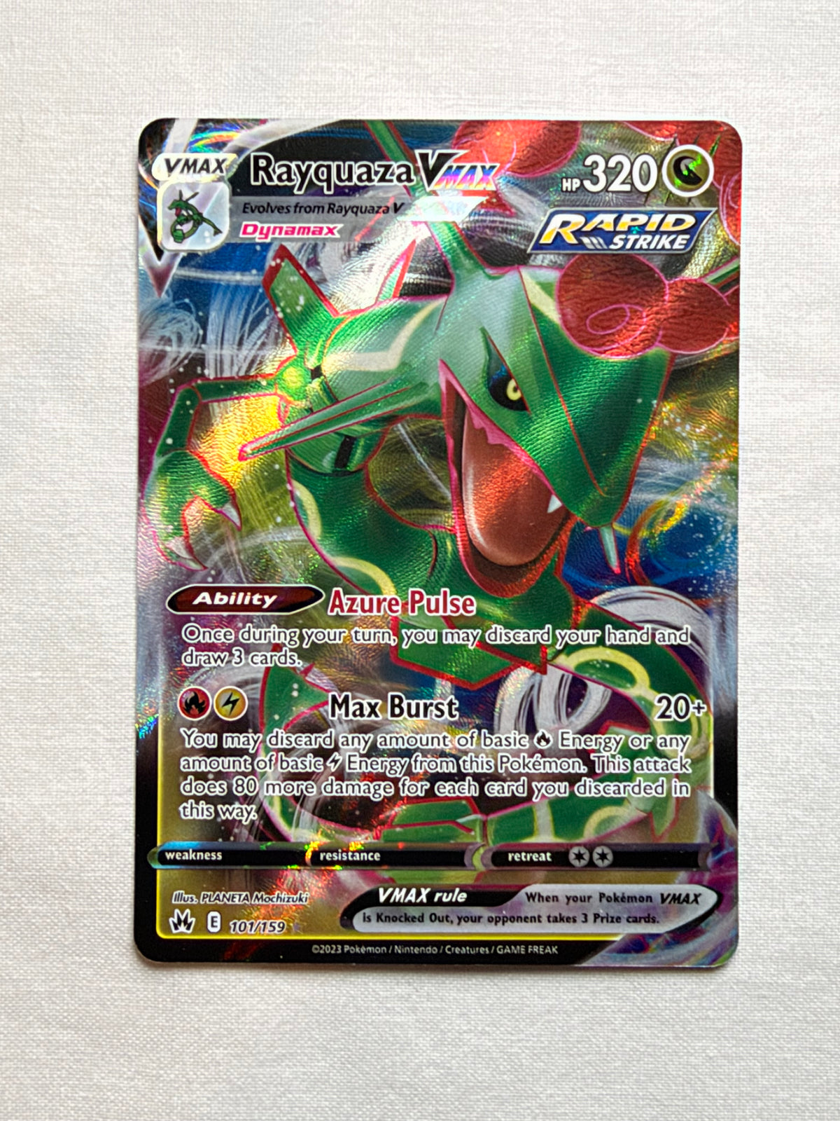 Rayquaza VMAX 101/159 front
