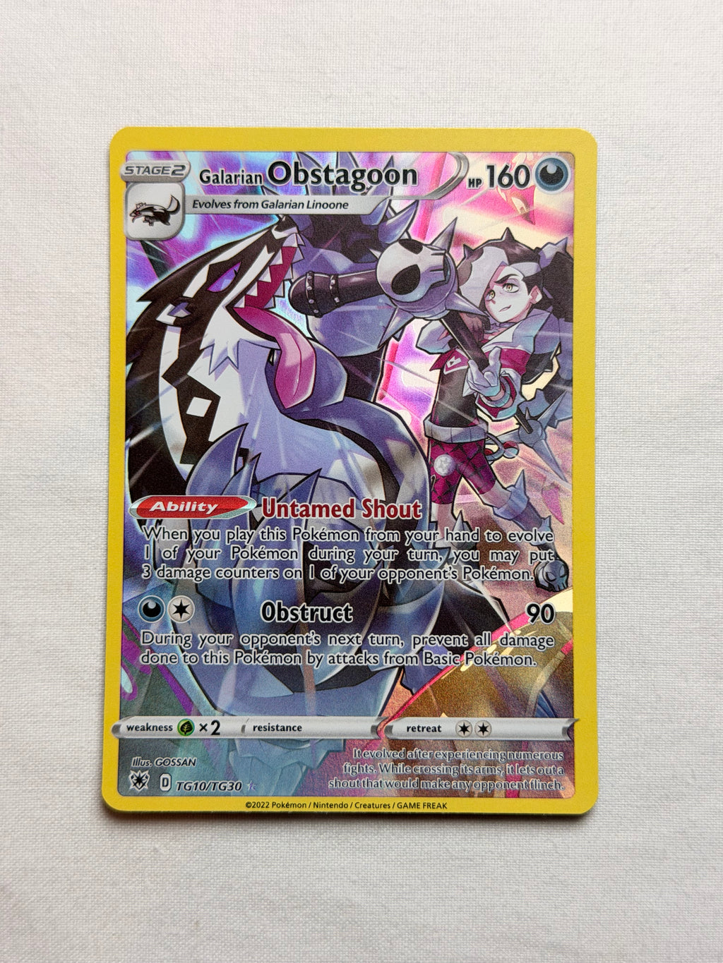 Galarian Obstagoon TG10/TG30 front
