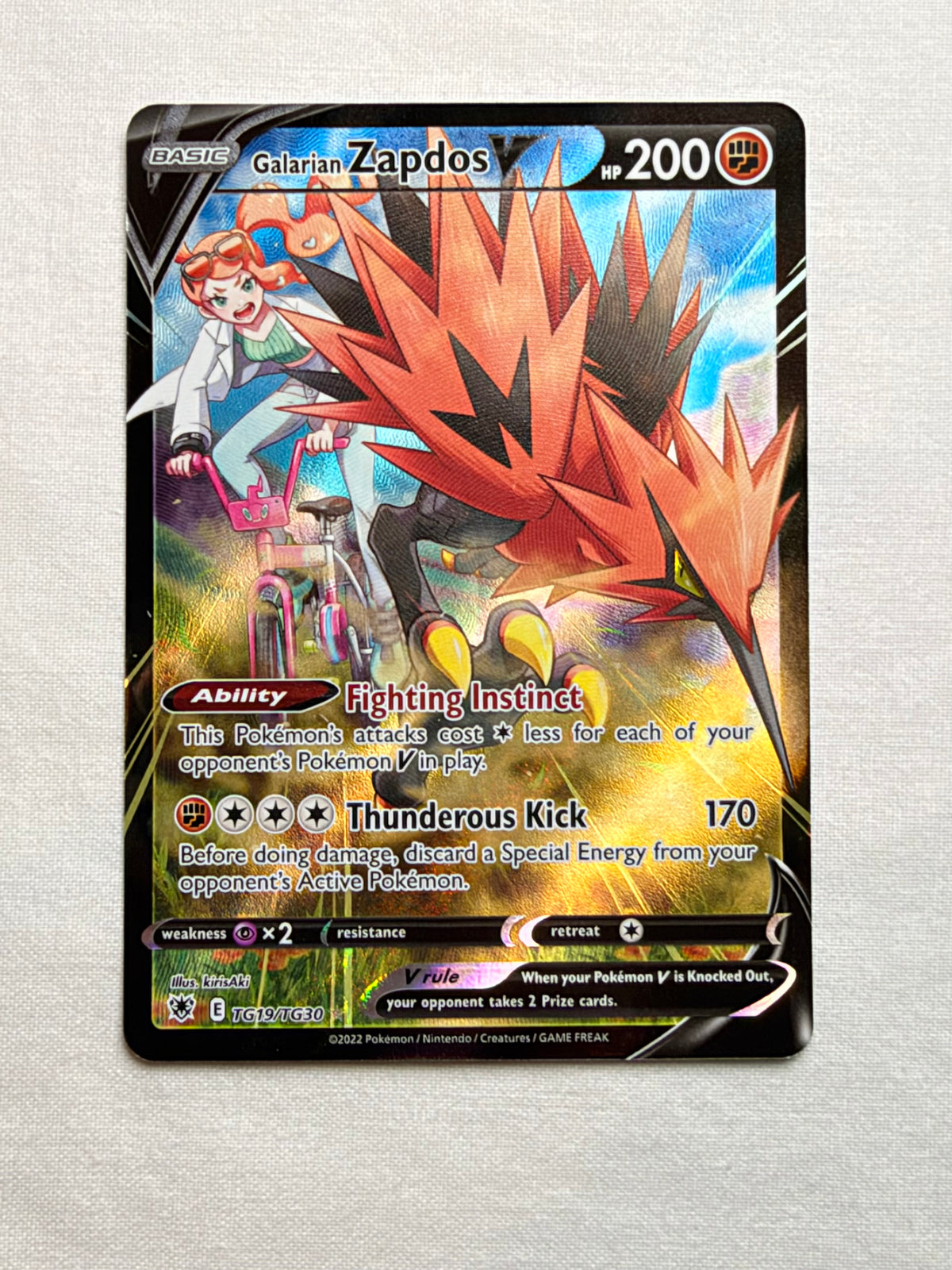 Galarian Zapdos V TG19/TG30 front
