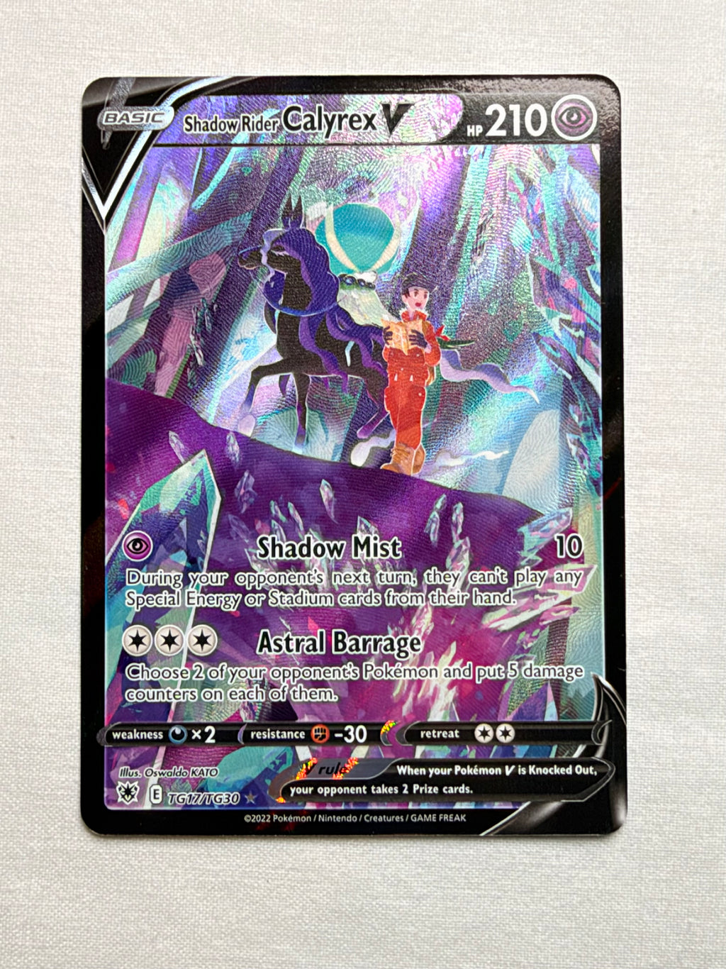 Shadow Rider Calyrex V TG17/TG30 front