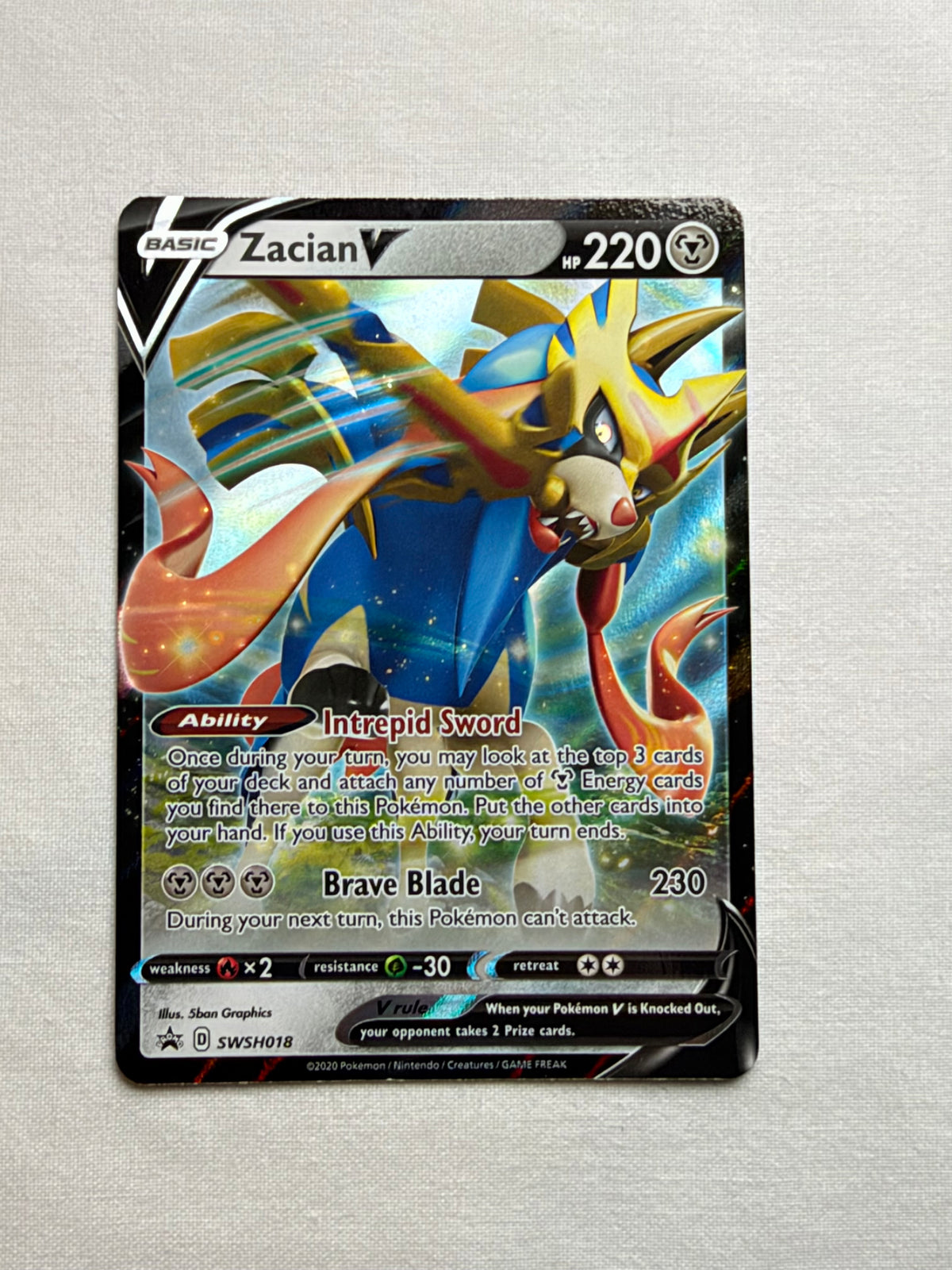 Zacian V SWSH018 front