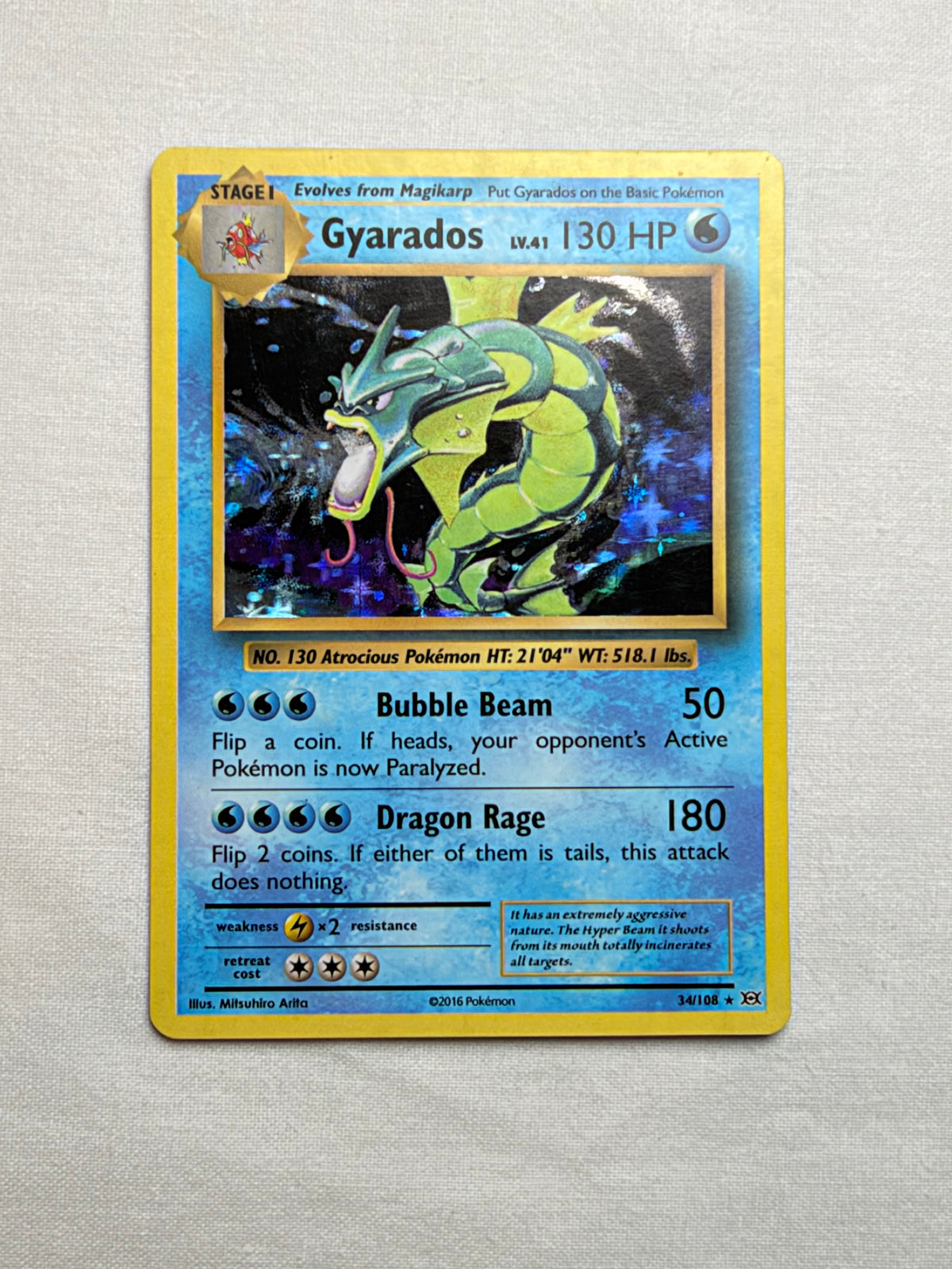 Gyarados 34/108 front