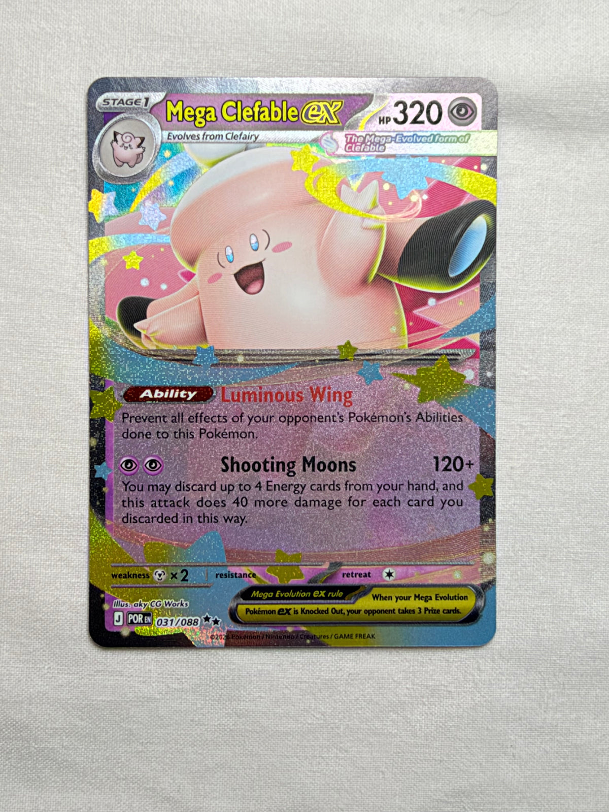 Mega Clefable ex 031/088 front