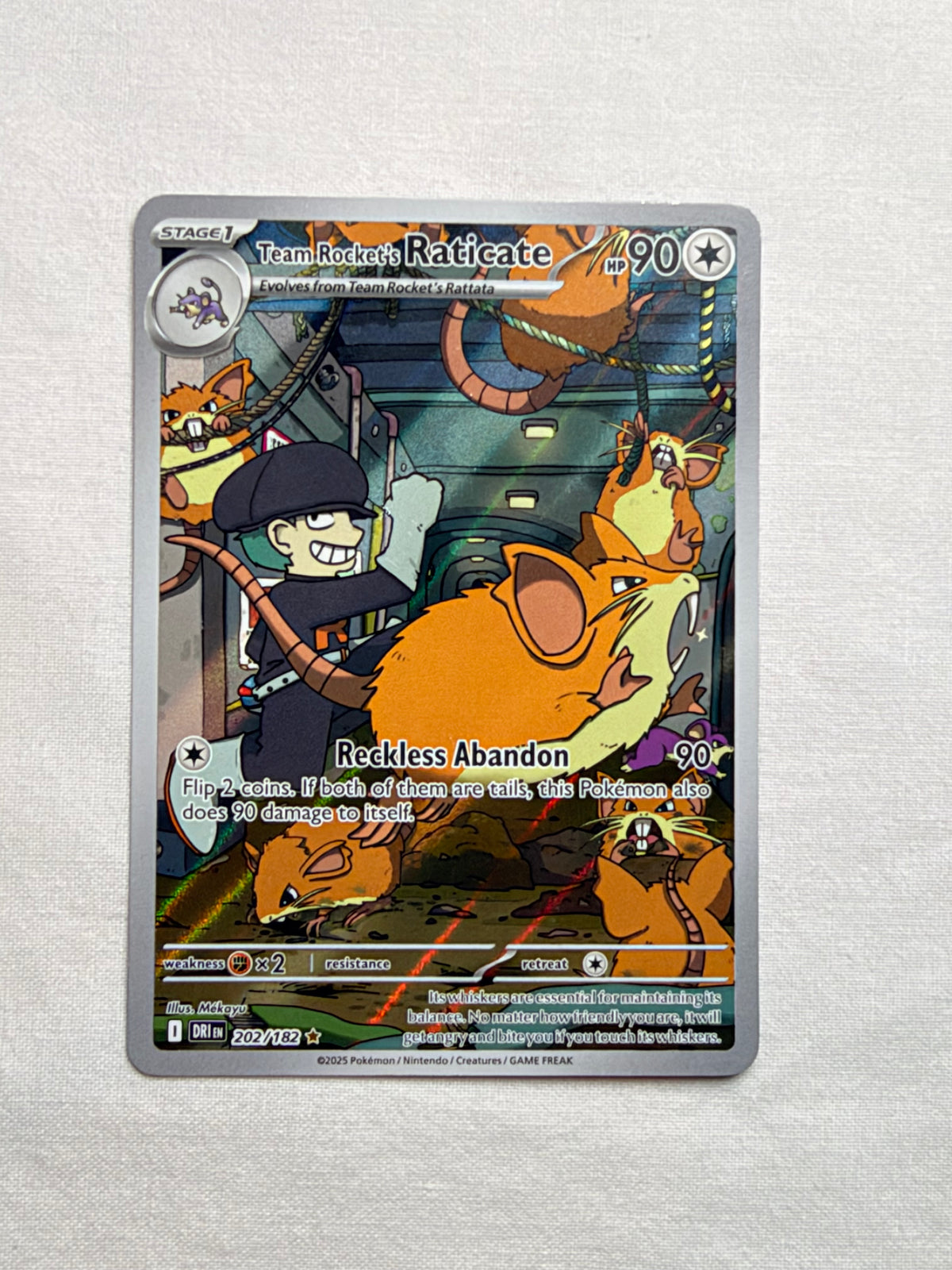 Team Rocket's Raticate 202/182 front